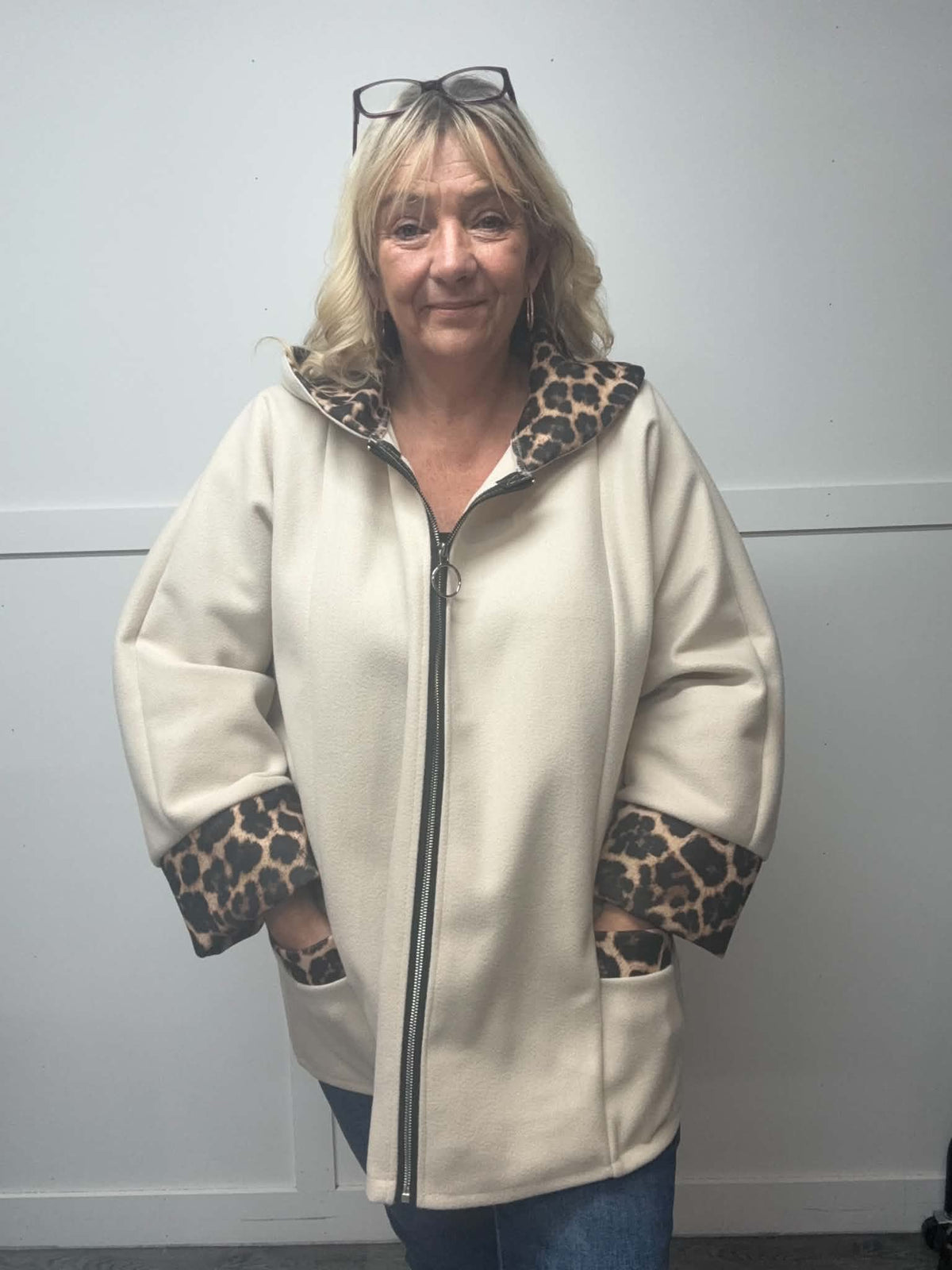 BRIAR - Leopard Print Detail Jacket 14 to 24
