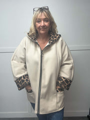 BRIAR - Leopard Print Detail Jacket 14 to 24