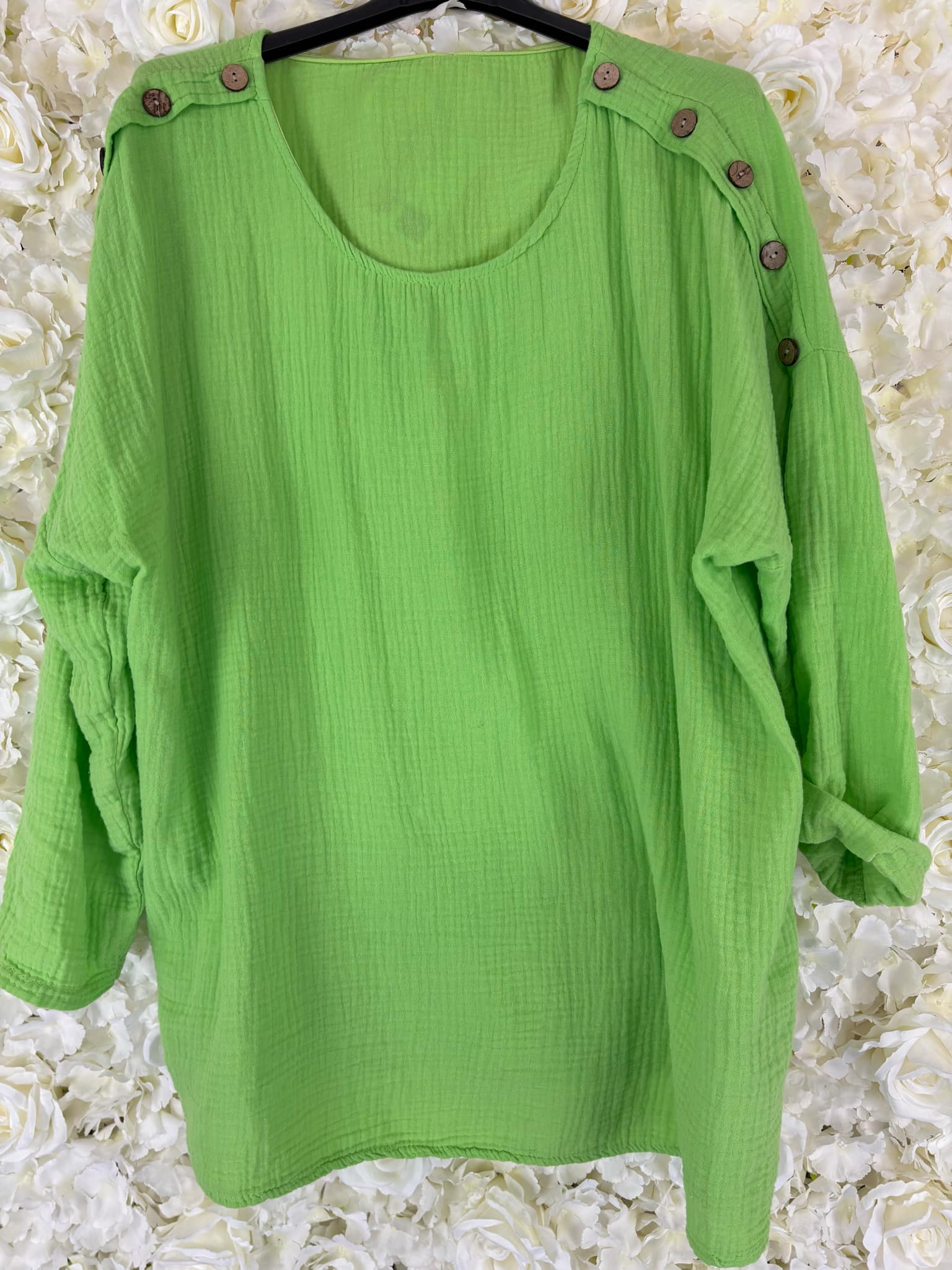 GIANNA - Cotton Button Blouse 12 to 22