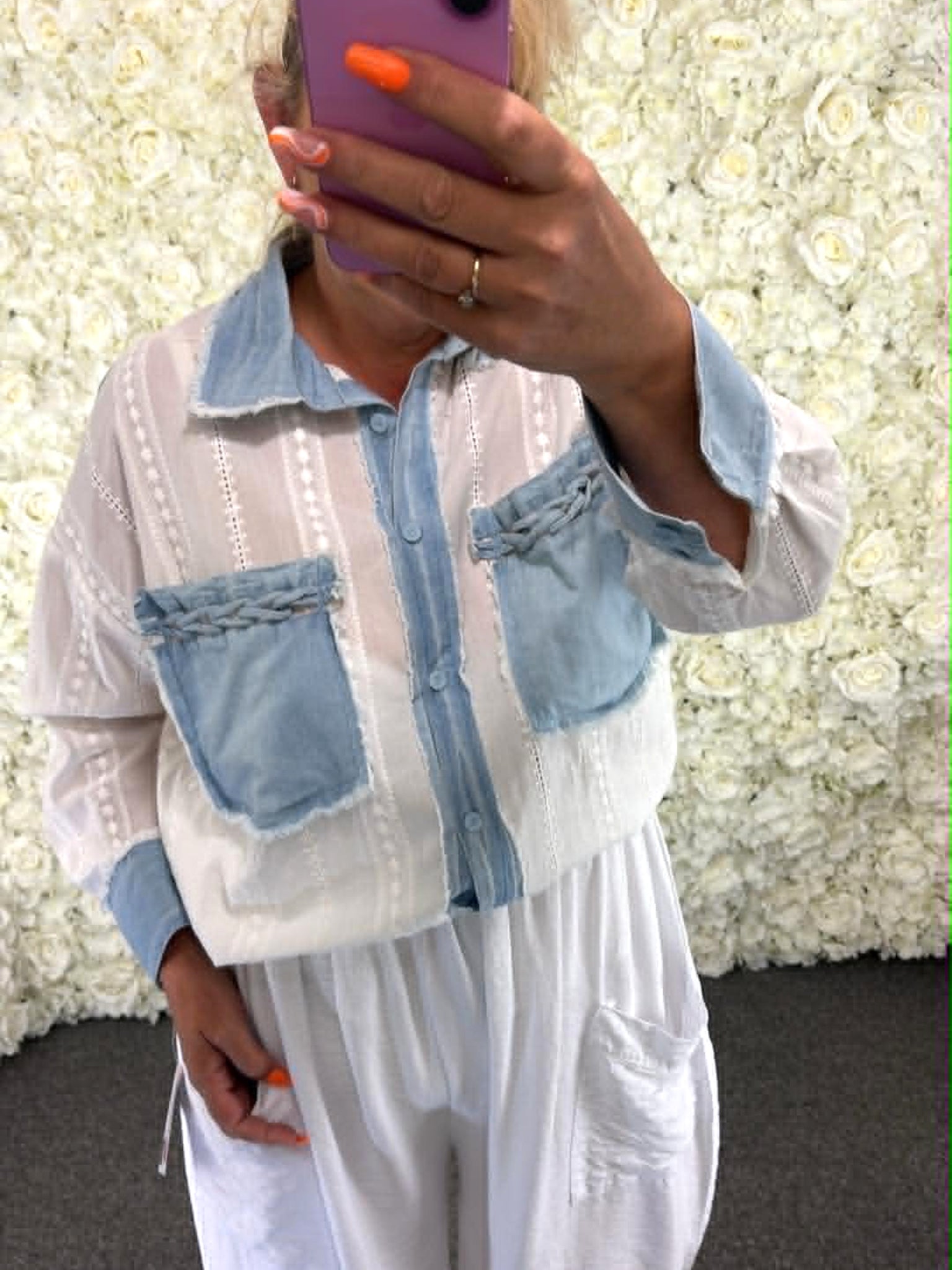 MARGAUX - Denim Detail Shirt 12 to 18