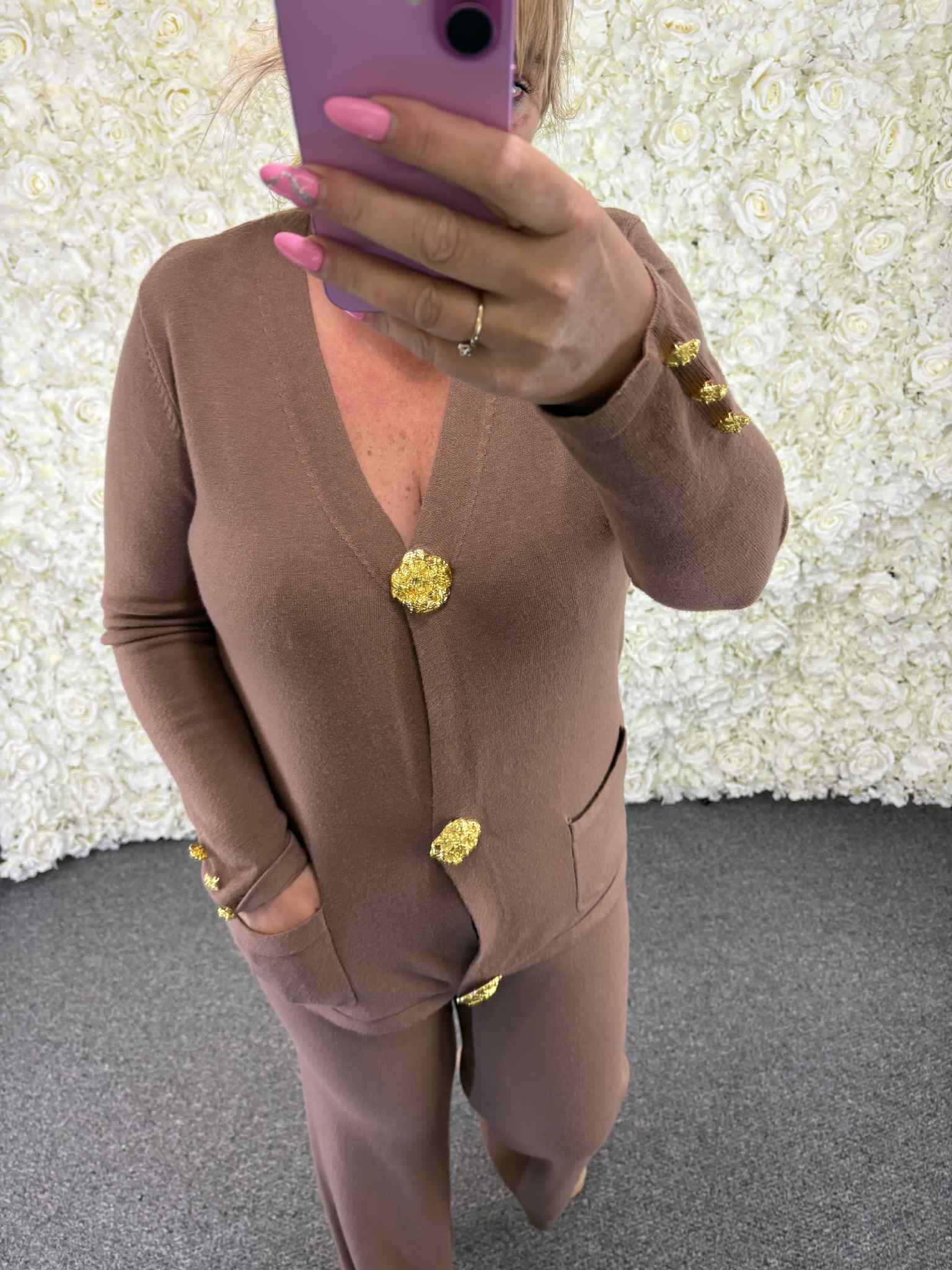 OLIVE - Gold Button Trouser Suit 12 to 20/22