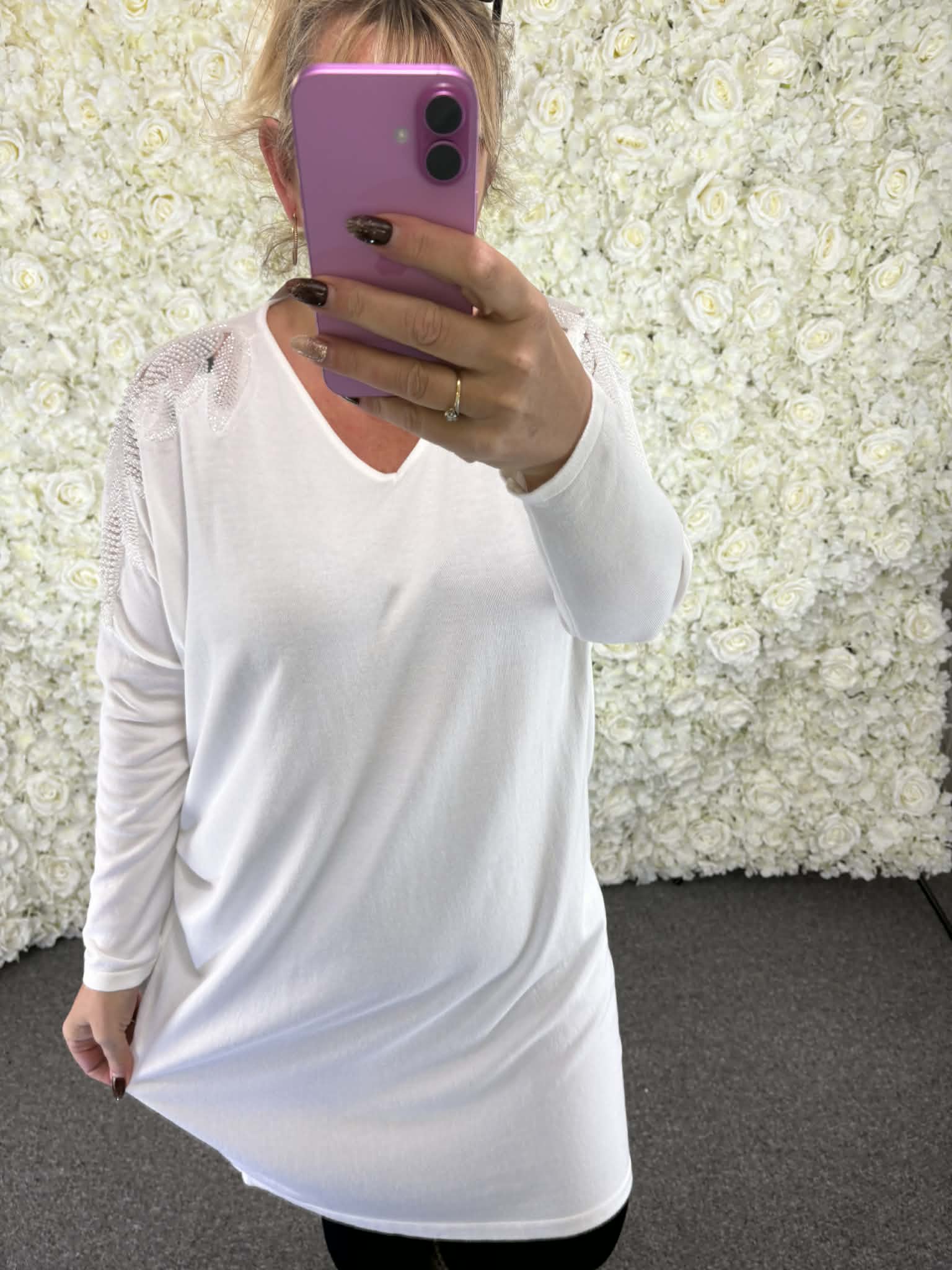 Flora - Beaded Jumper Dress 14 to 24