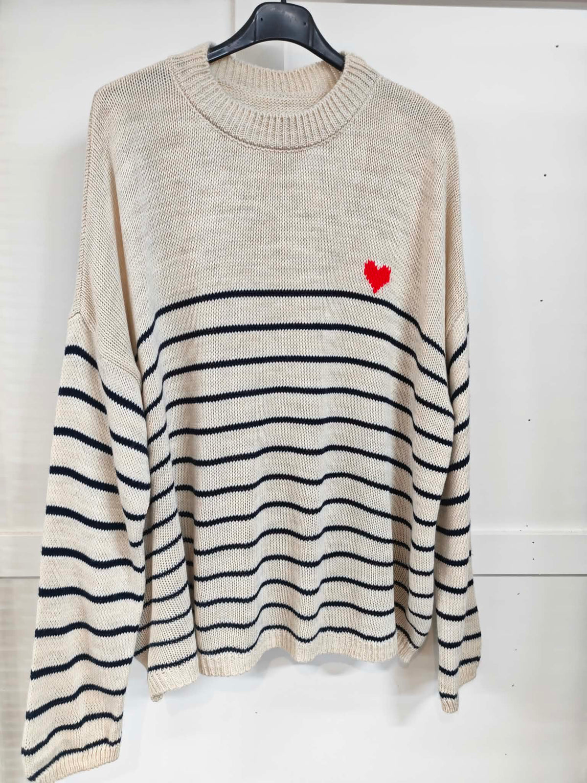 FLORENZA - Striped Heart Jumper 14 to 24