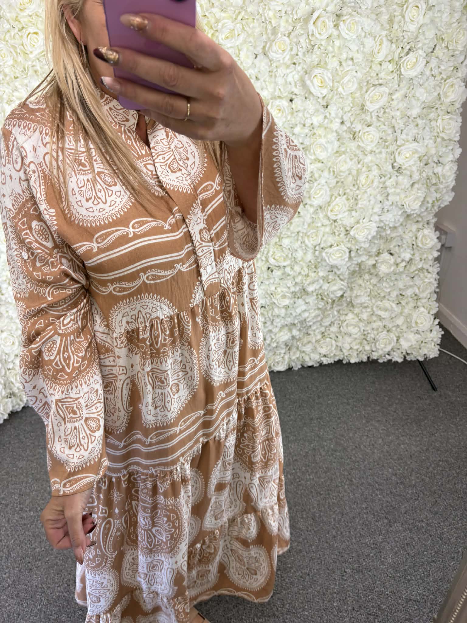 Trula - Patterned Smock Dress 14 to 22