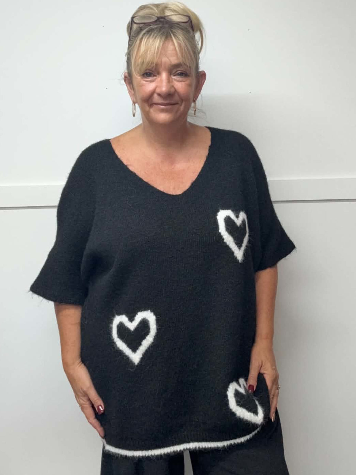 PAIGE - Knitted Heart Jumper 14 to 24/26