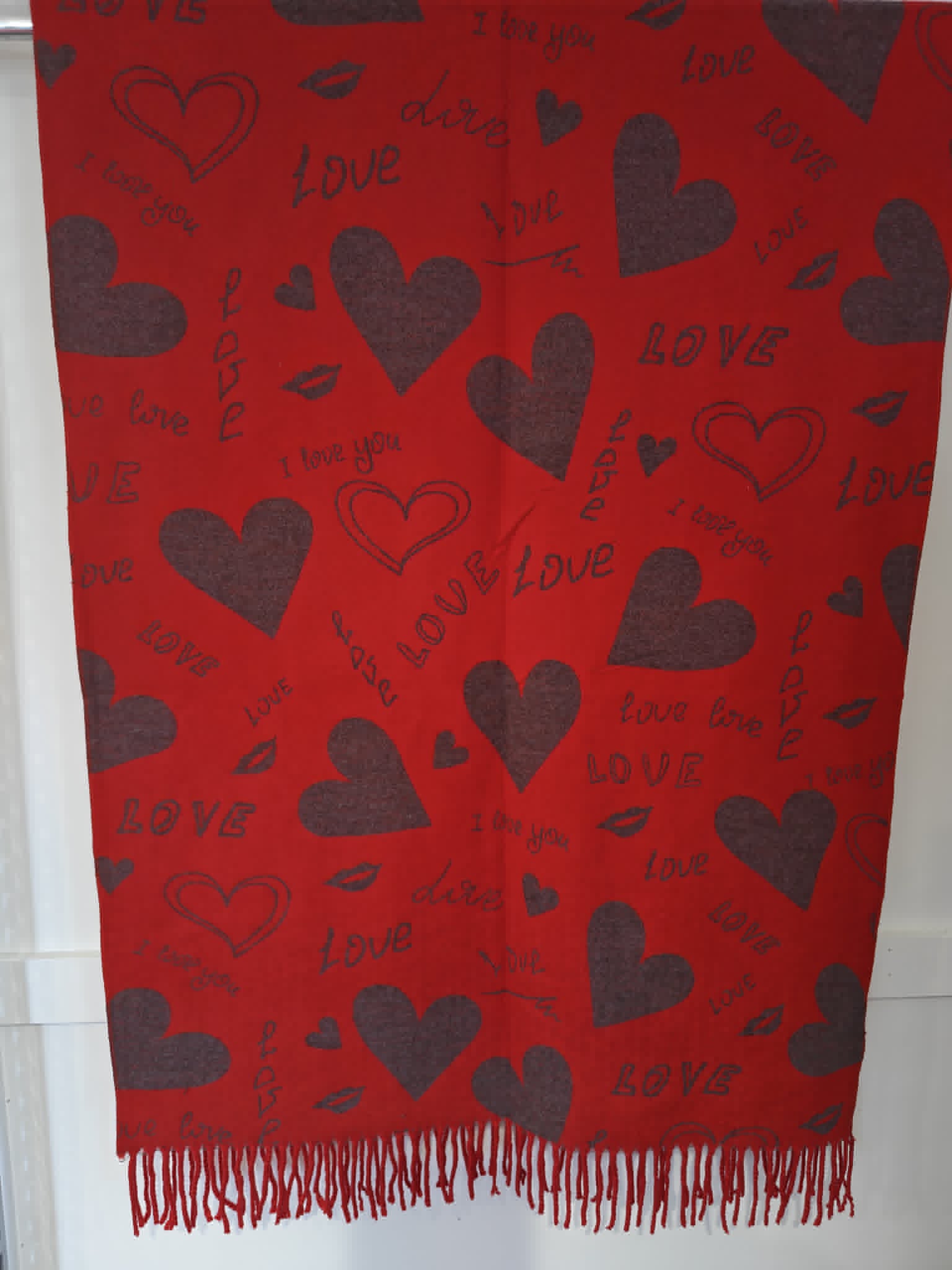 SUZANNE - Cashmere Blend Love Scarf 200cm x 60cm