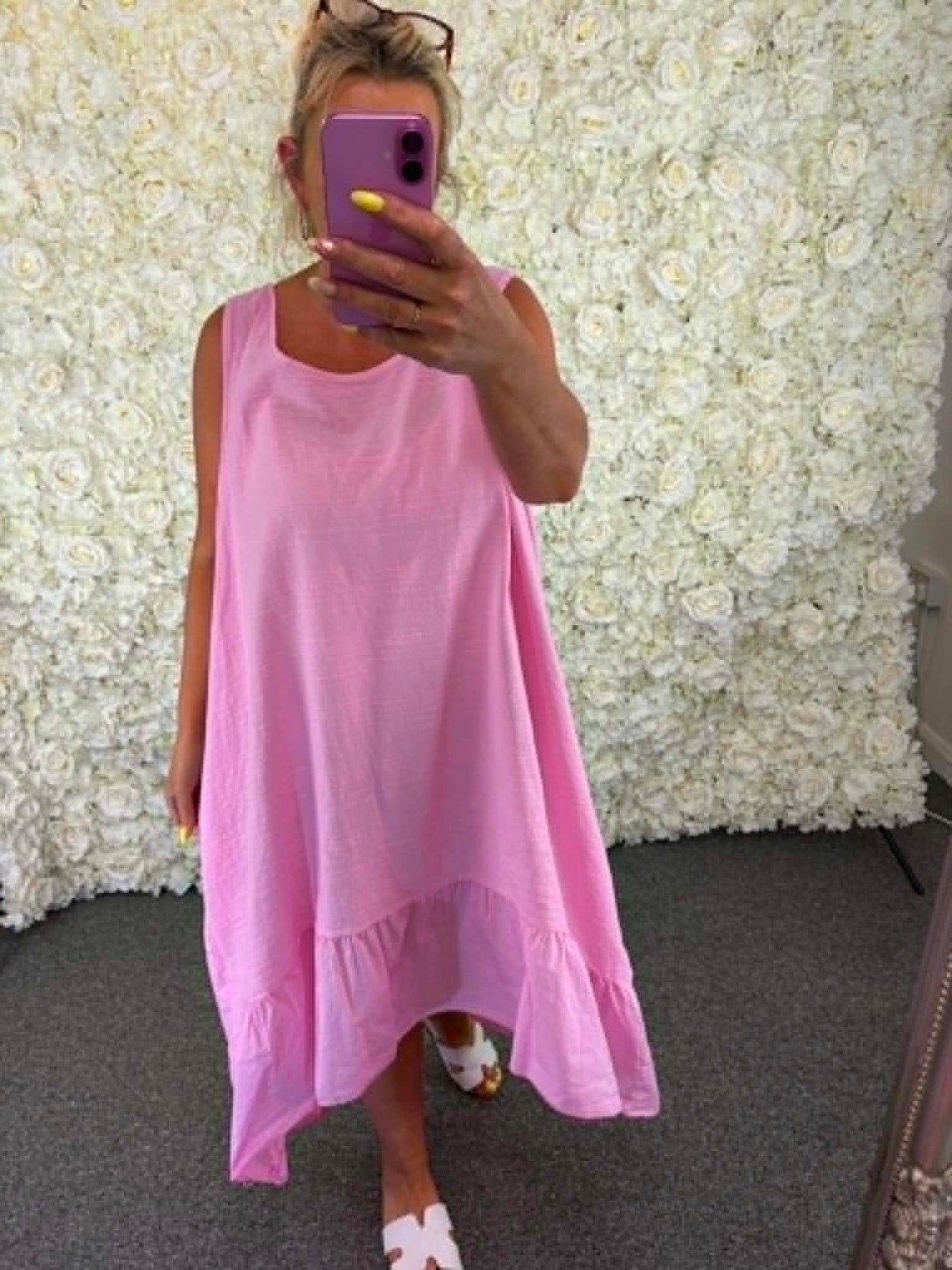 Toni - Linen Mix Dress 16 to 24