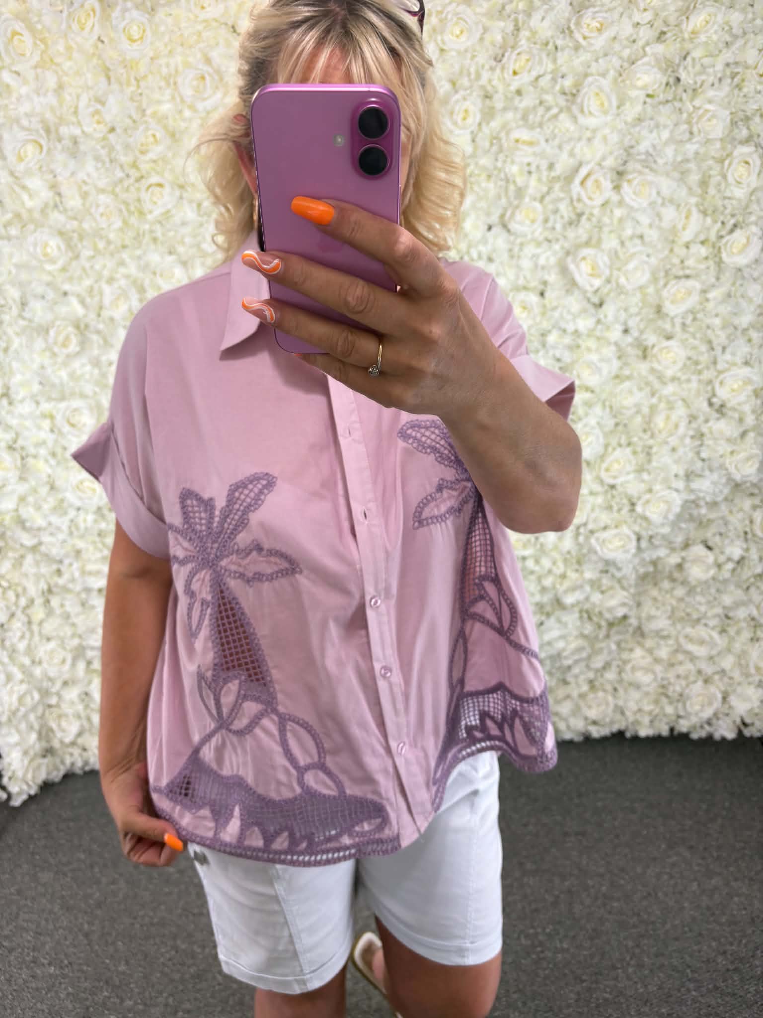 Jo - Palm Tree Blouse 14 to 24
