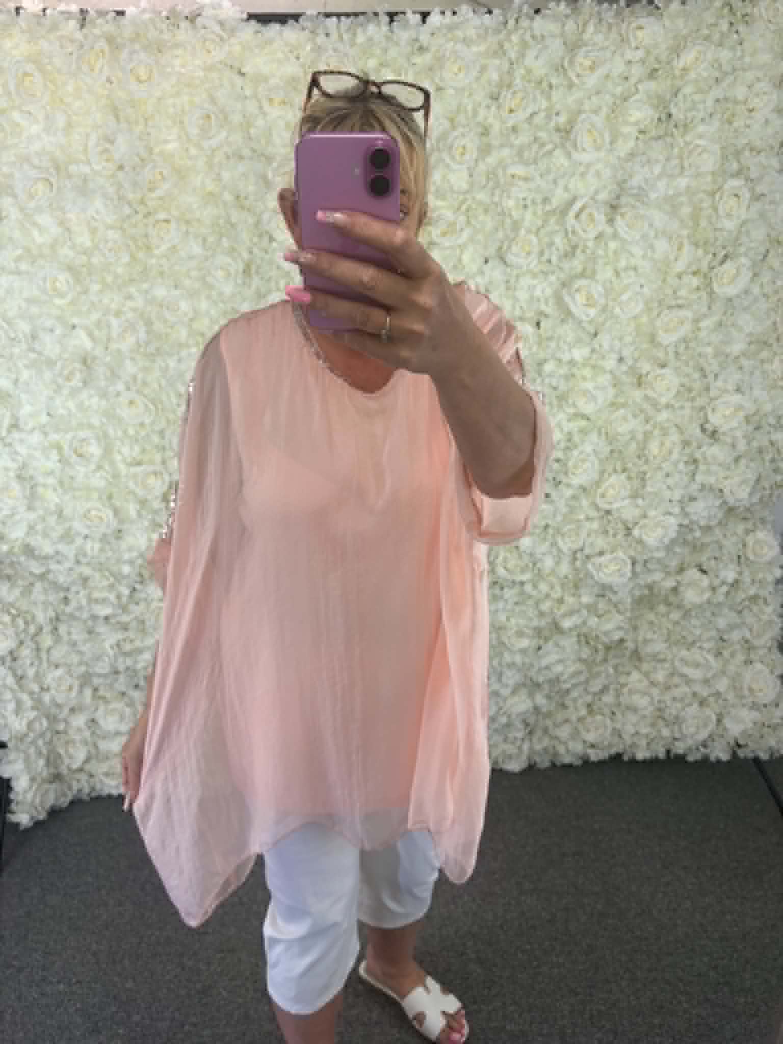 Pippa - Sequin Edge Blouse 14 to 24/26