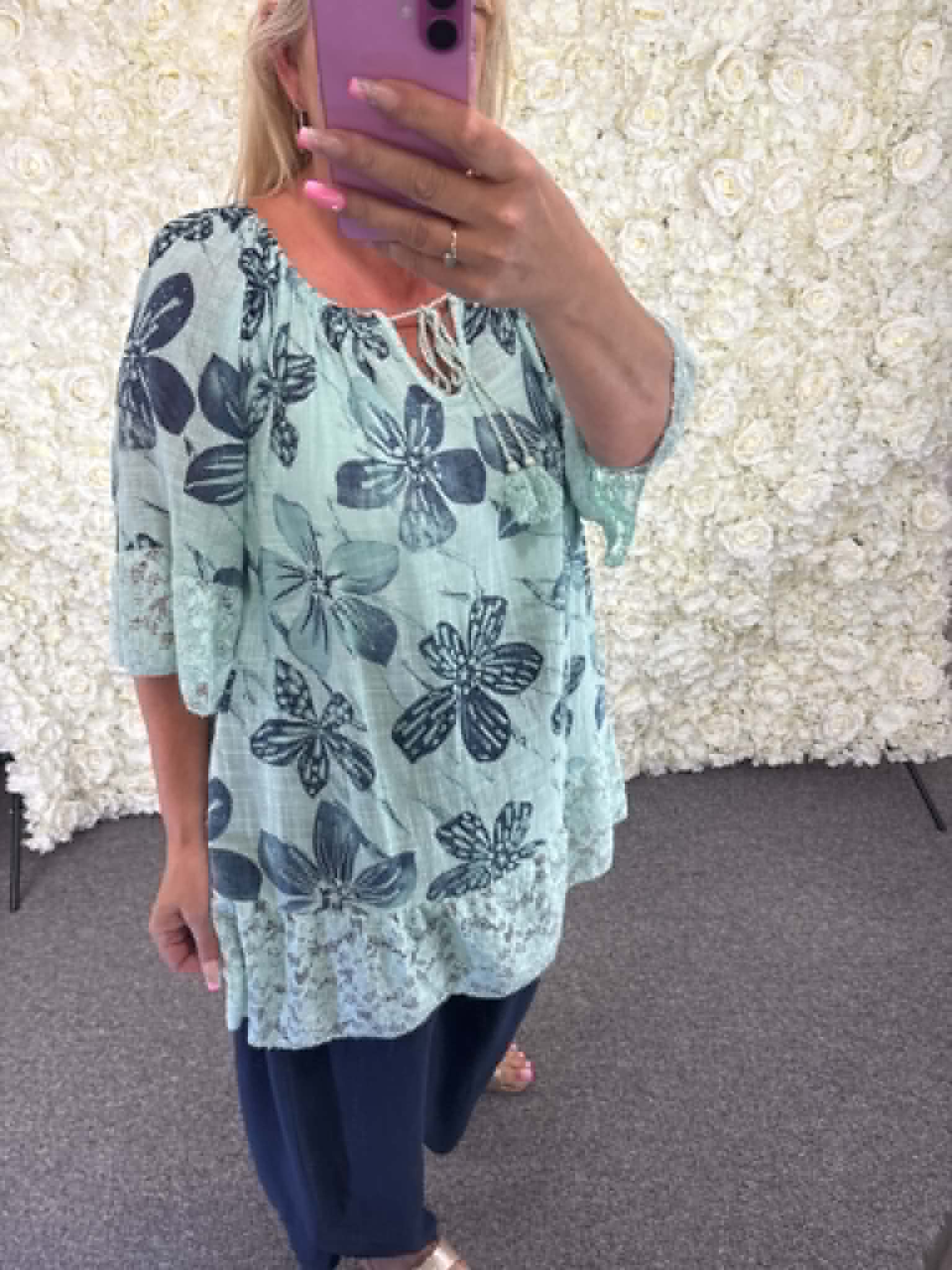 Anvie - Floral Cotton Blouse 14 to 24