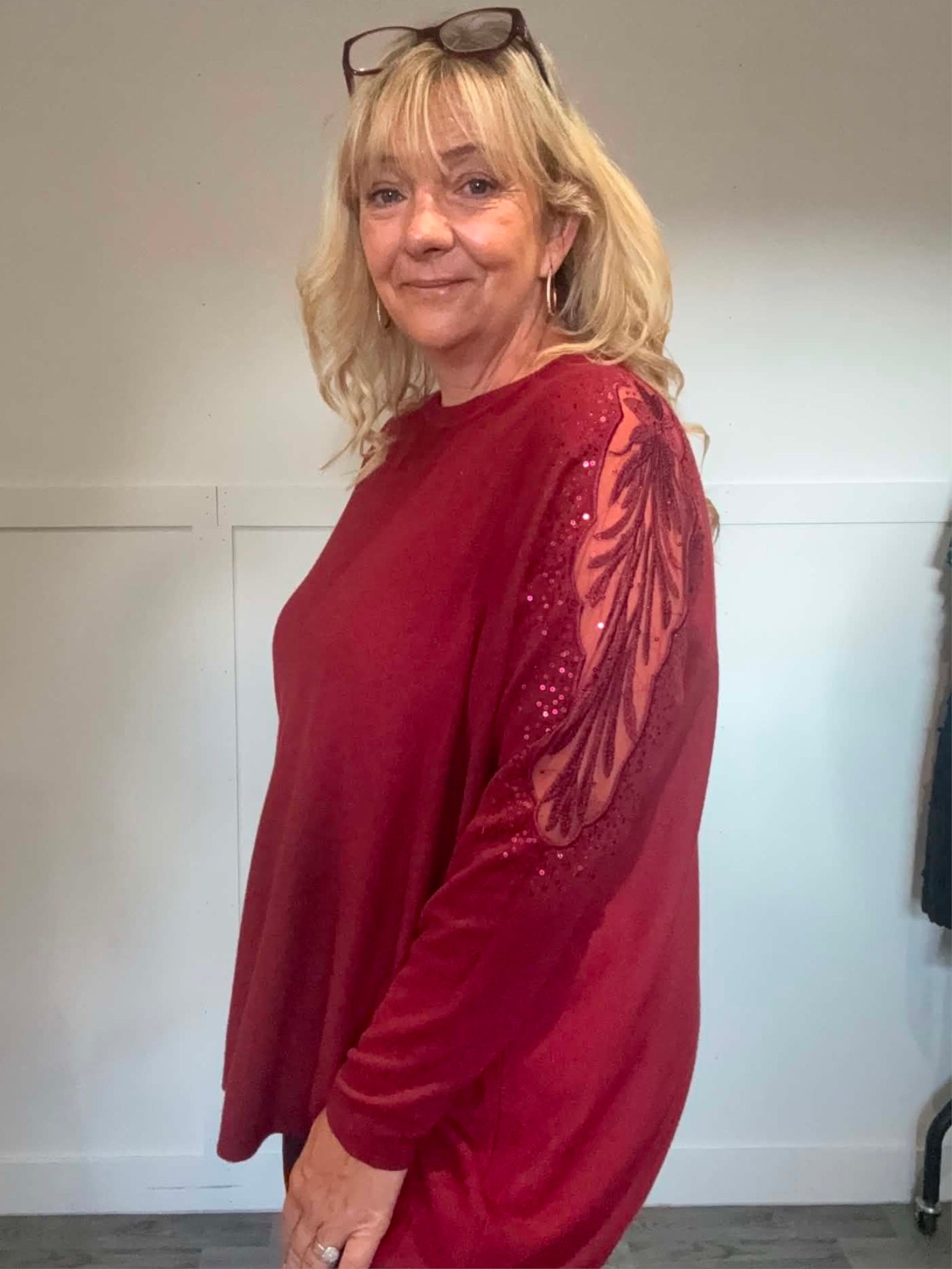 TERESA - Sequin & Lace Jumper 14 to 24