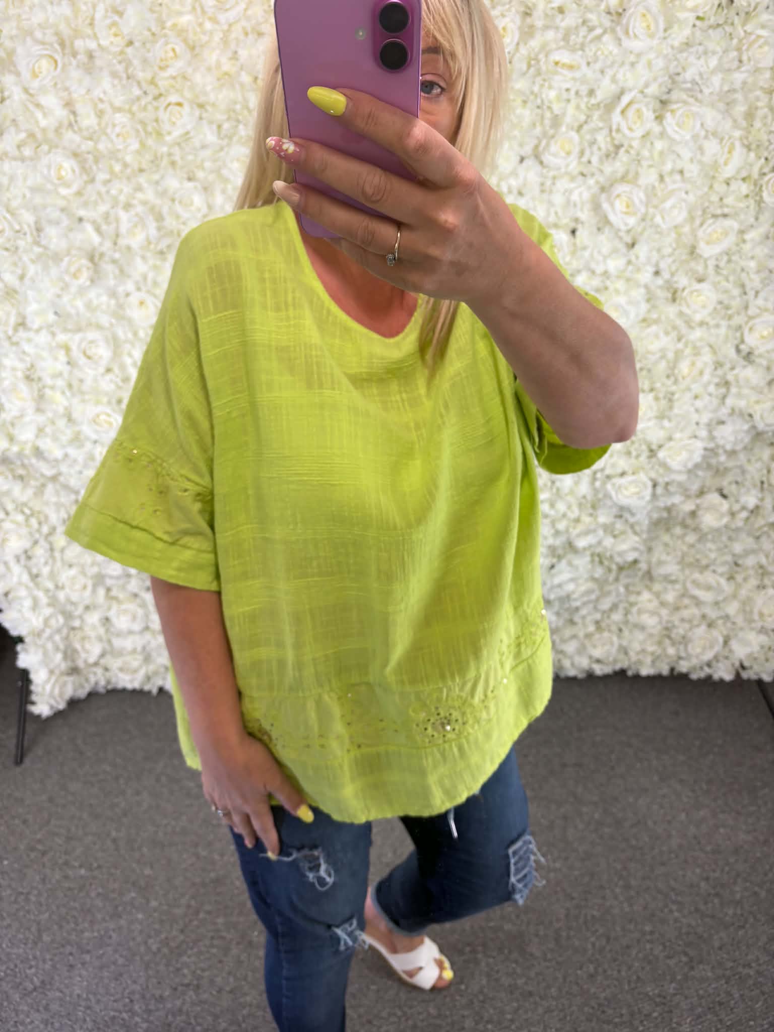 Dora - Sequin Cotton Blouse 12 to 20/22