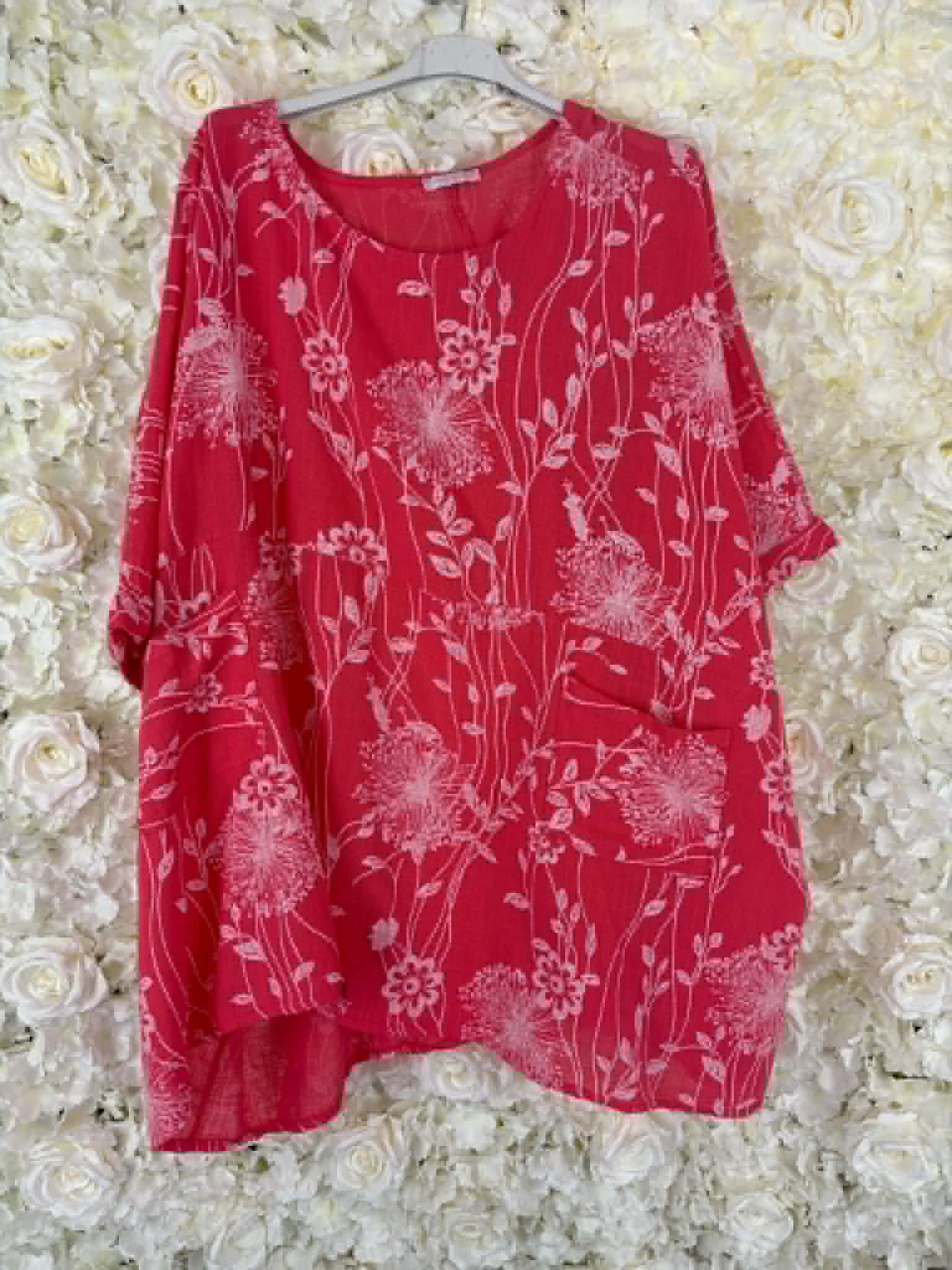 DELLA - Cotton Floral Blouse 16 to 26