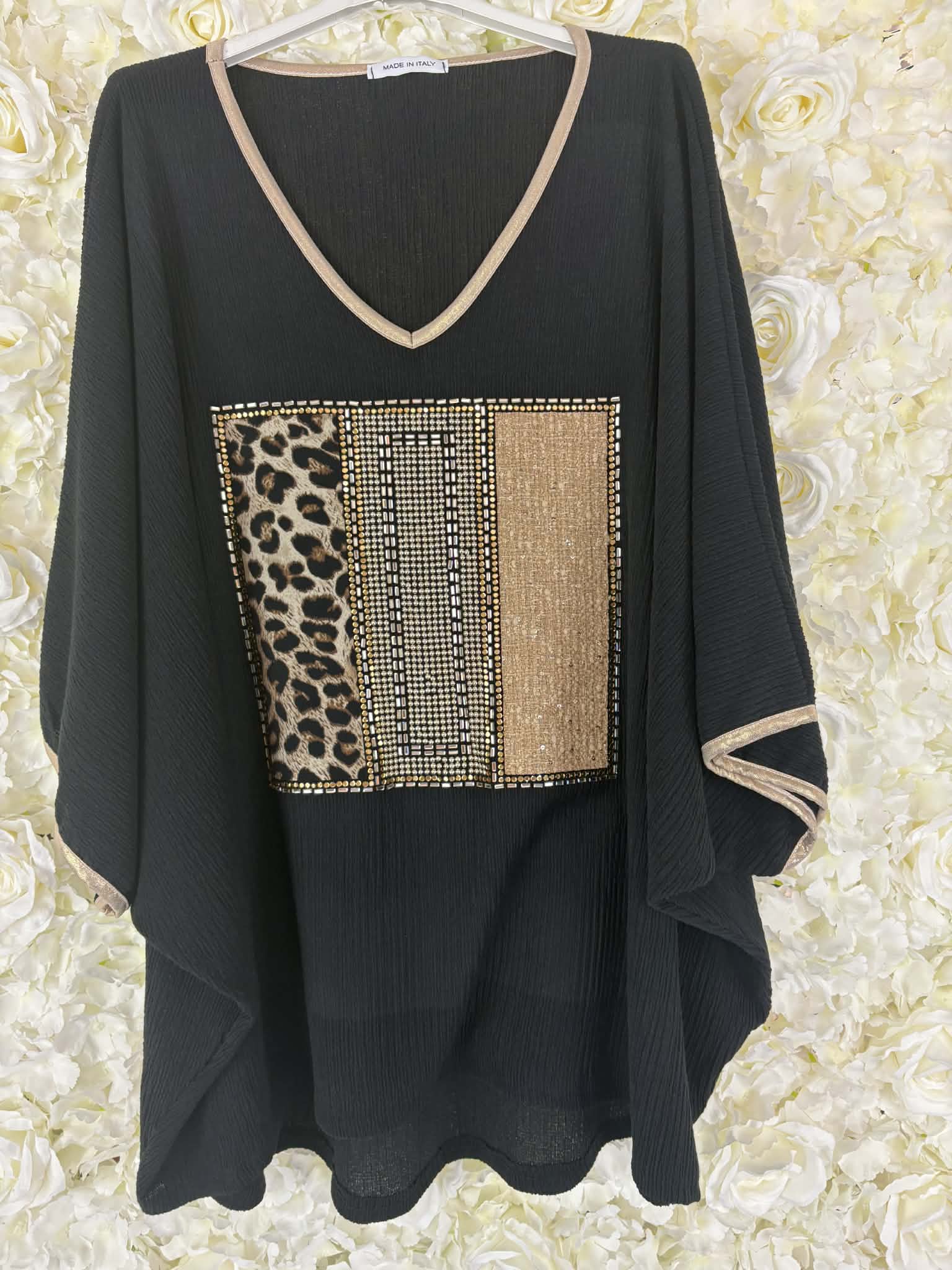 Lizzie - Bling Leopard Print Top 16 to 24/26