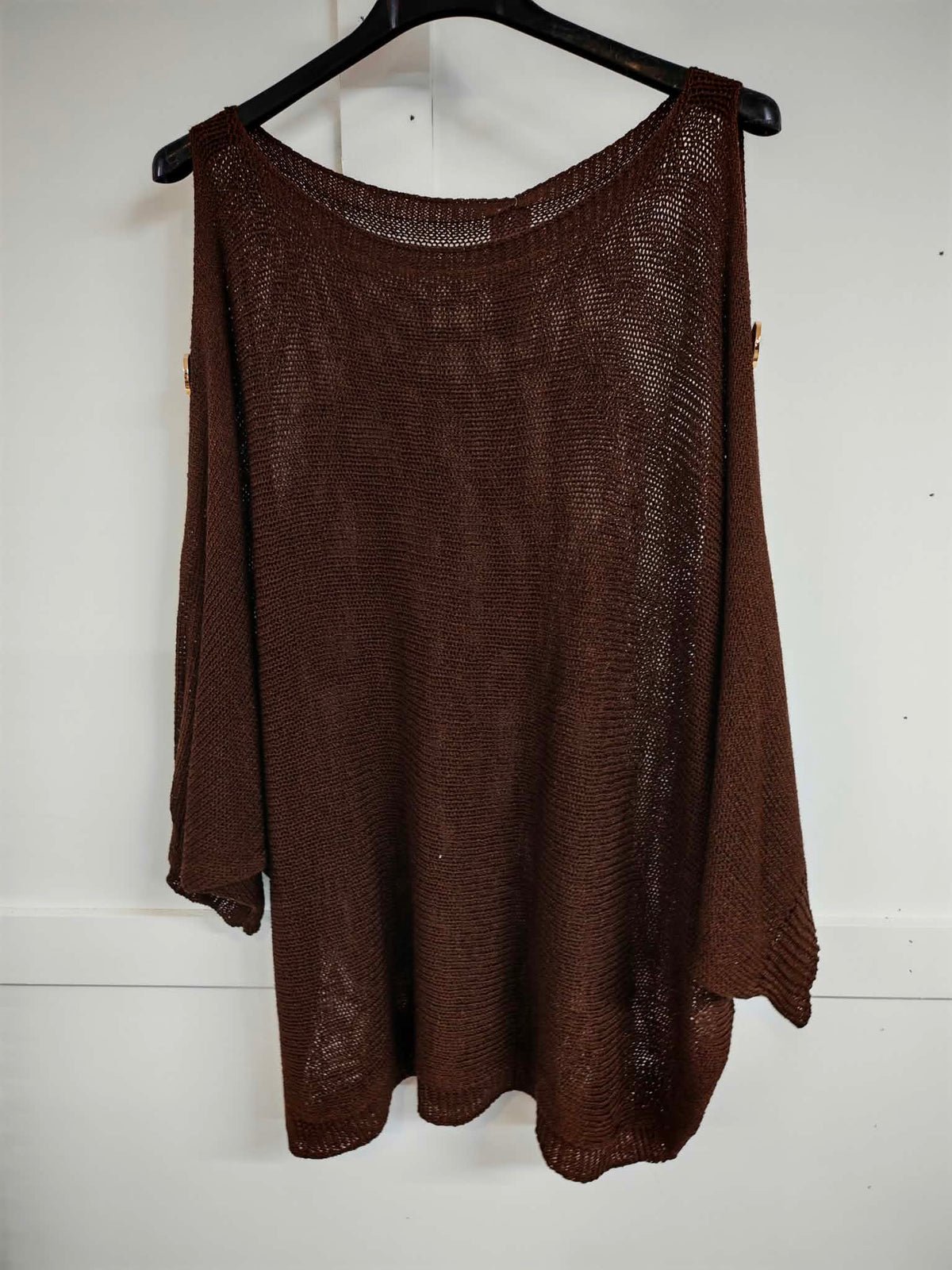 CHLOE - Cold Shoulder Button Jumper 10 to 16