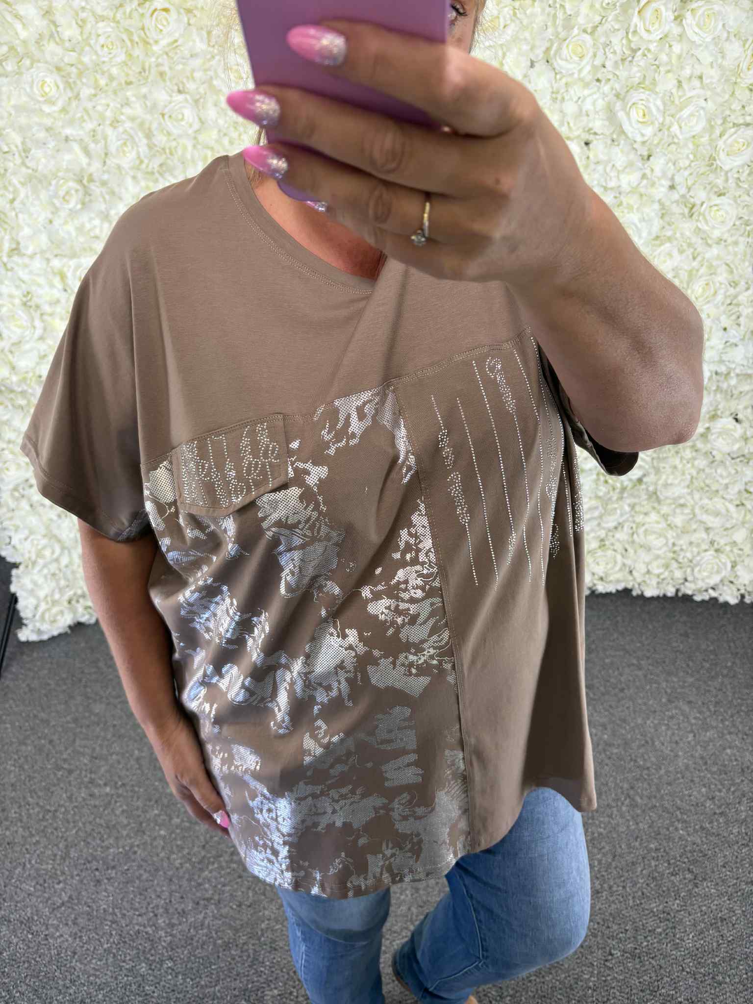 Monte - Bling Patterned Top 14 to 24