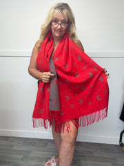 JANET - Cashmere Blend Moon & Stars 200cm x 60cm