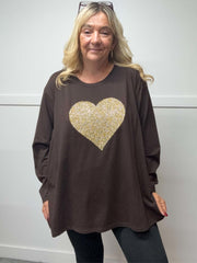 EVELYN - Glitter Heart Top 14 to 24
