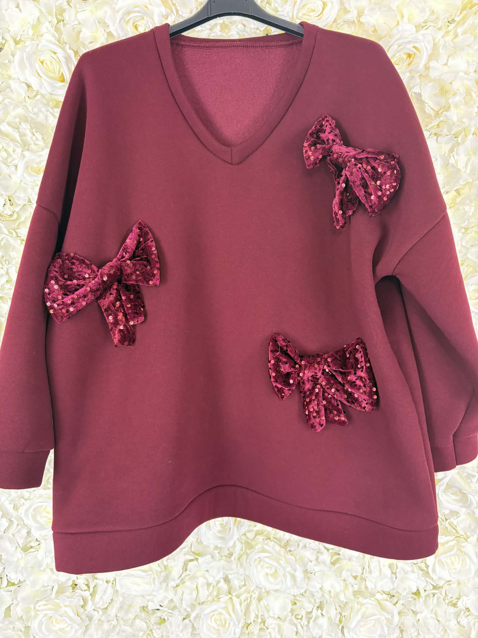 Suzana - Sequin Bow Sweatshirt 16 to 24
