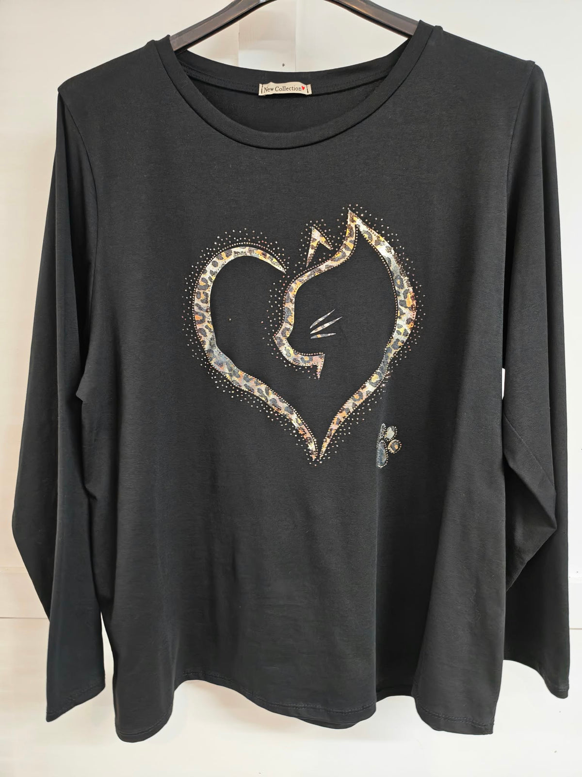 ZOE - Leopard Print Cat Heart Top 12 to 22