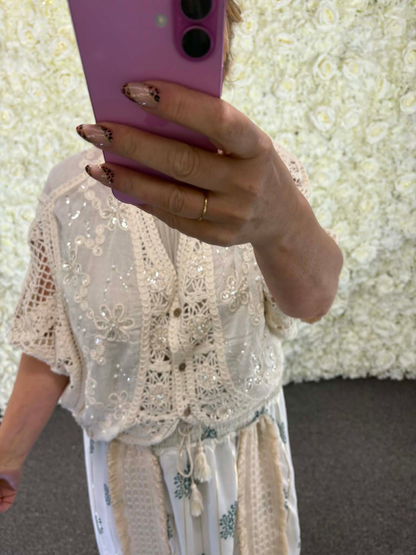 IDALIA - Crochet Cardigan With Sequins 12 to 22/24