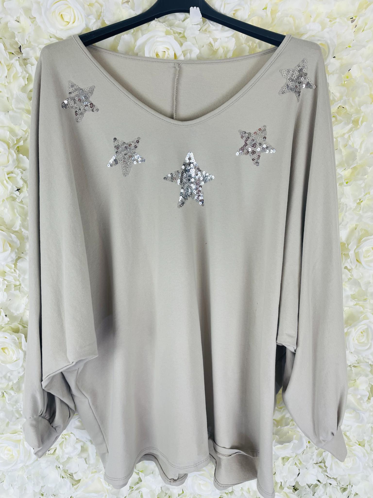 STEVIE - Sequin Star Sweatshirt 14 to 24