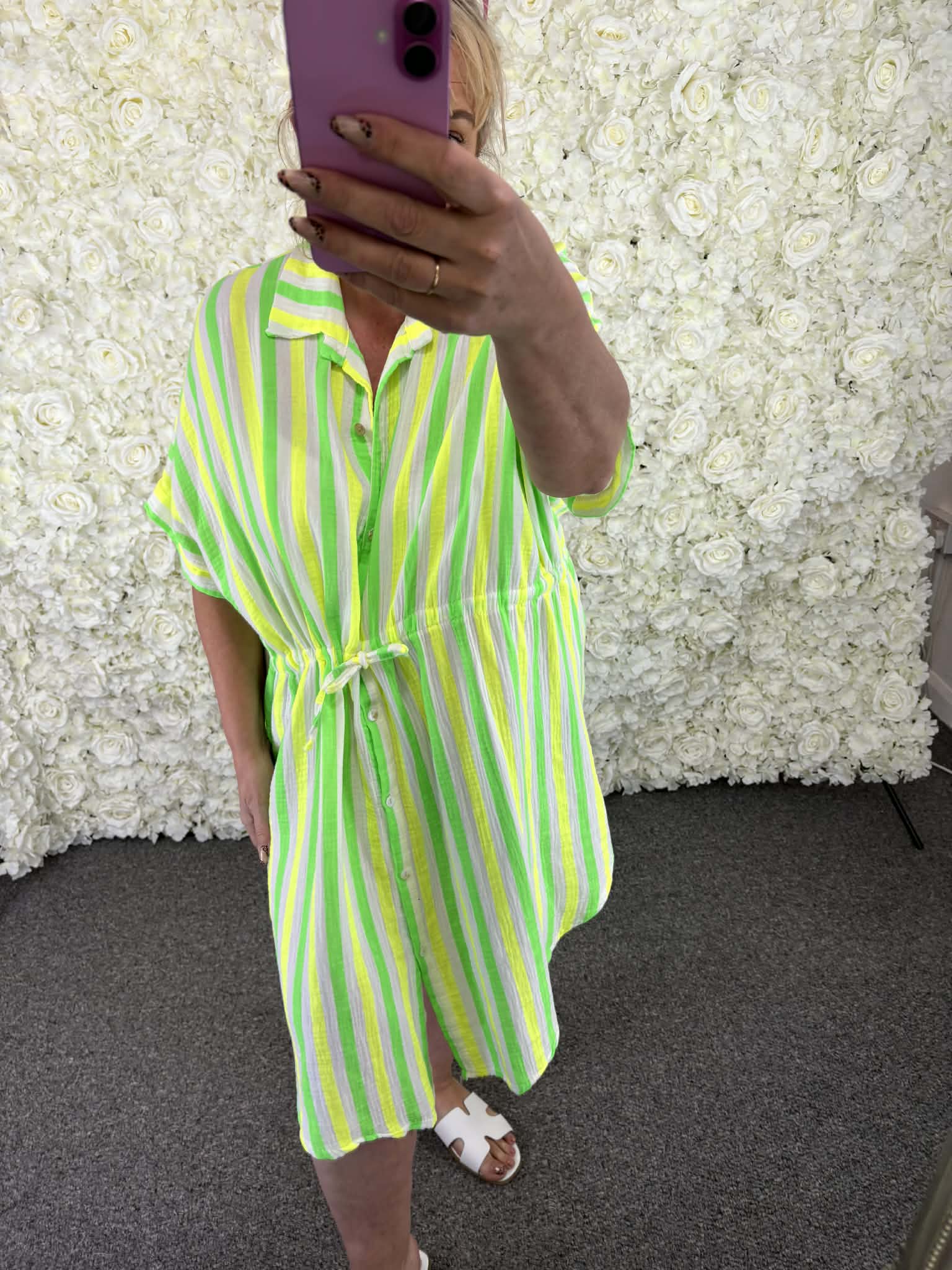 ELIZABETH - Cheesecloth Shirt Dress 16 to 24