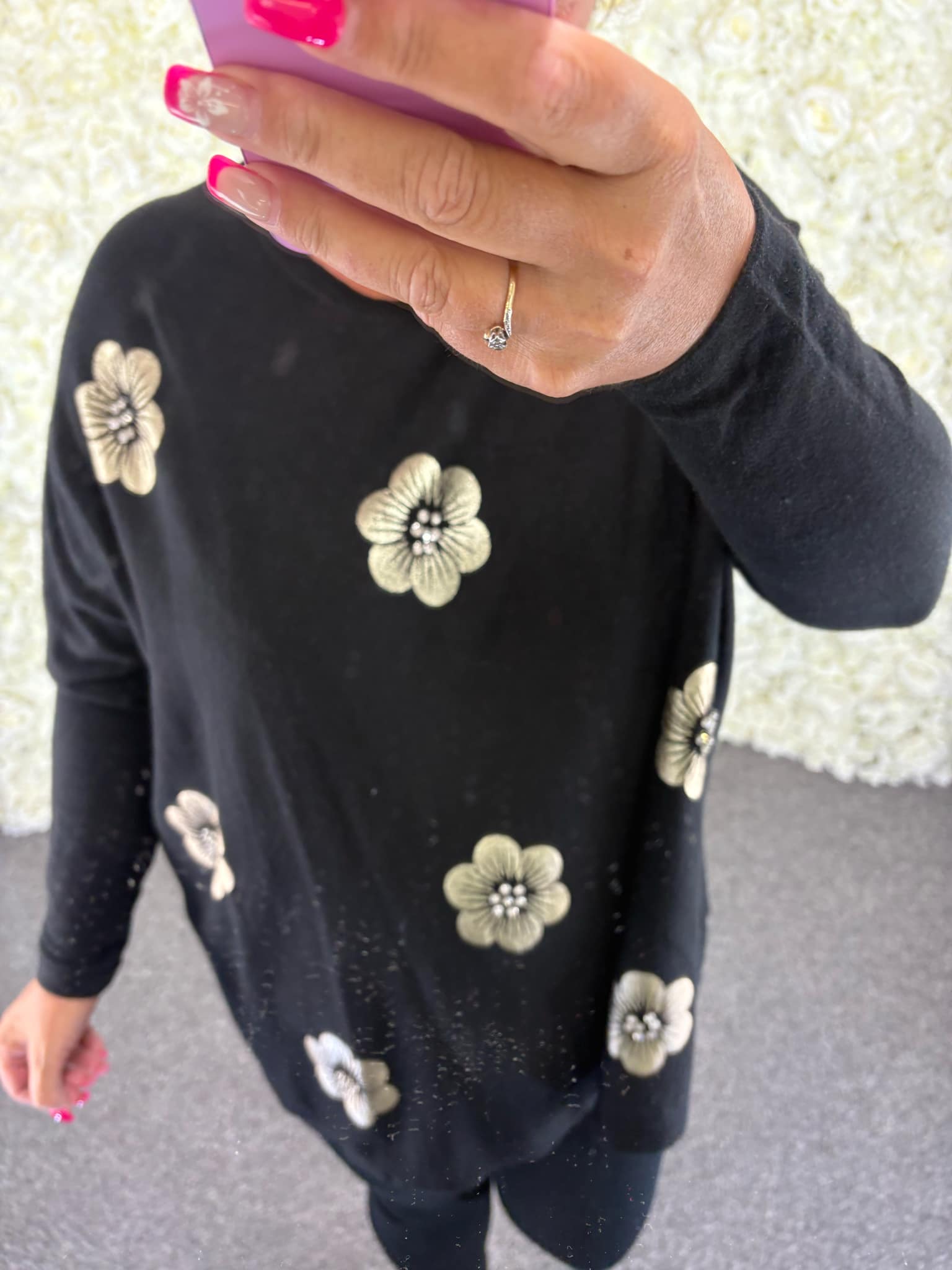 EMBER - Bling Flower Jumper 14 to 24