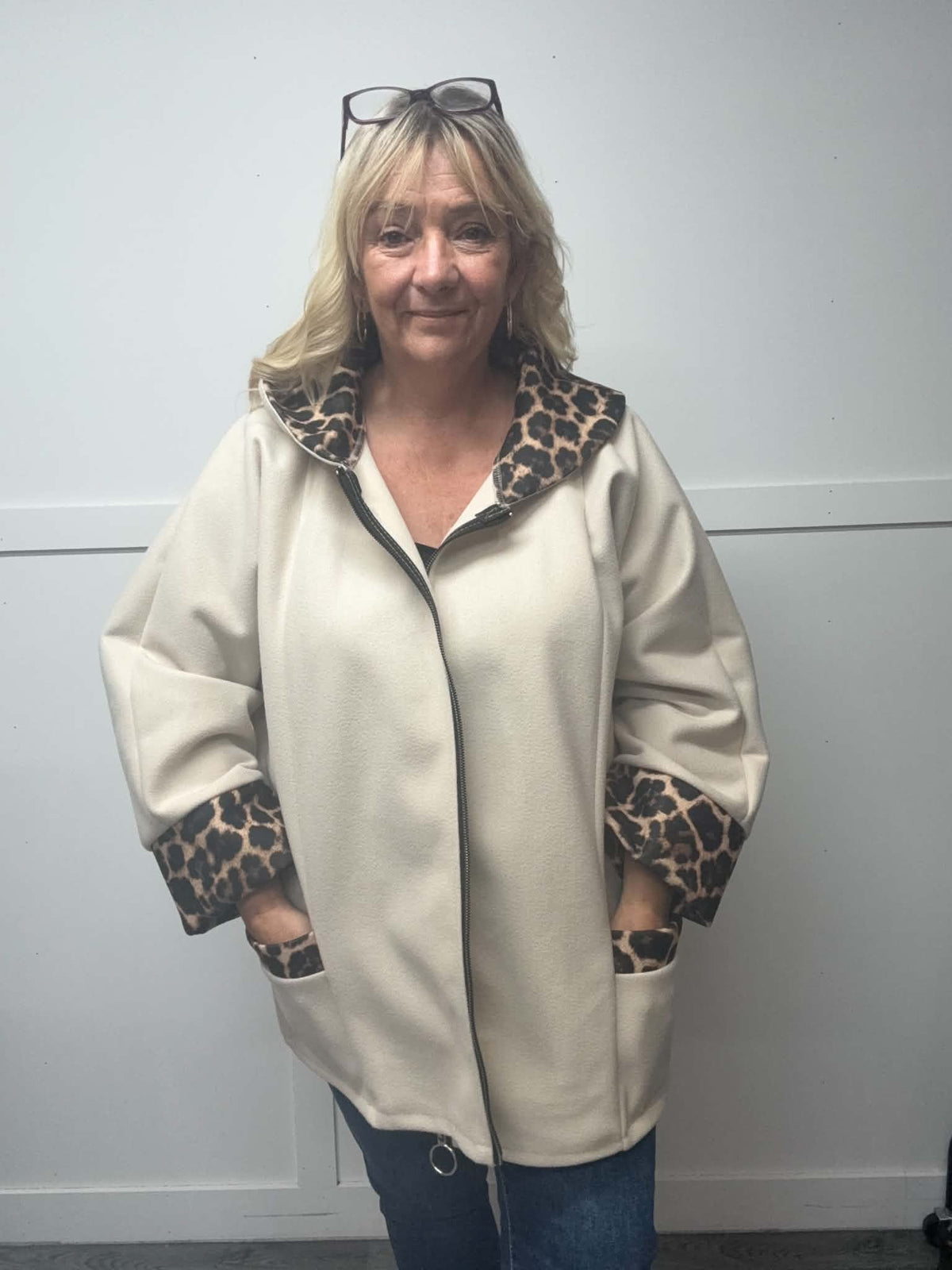 BRIAR - Leopard Print Detail Jacket 14 to 24