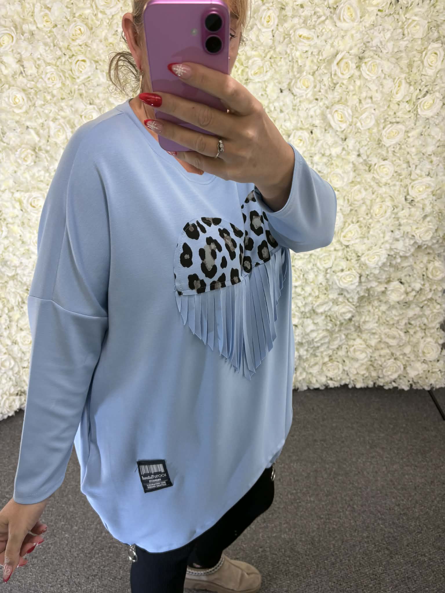 Milly - Animal Print Heart Sweatshirt 14 to 24