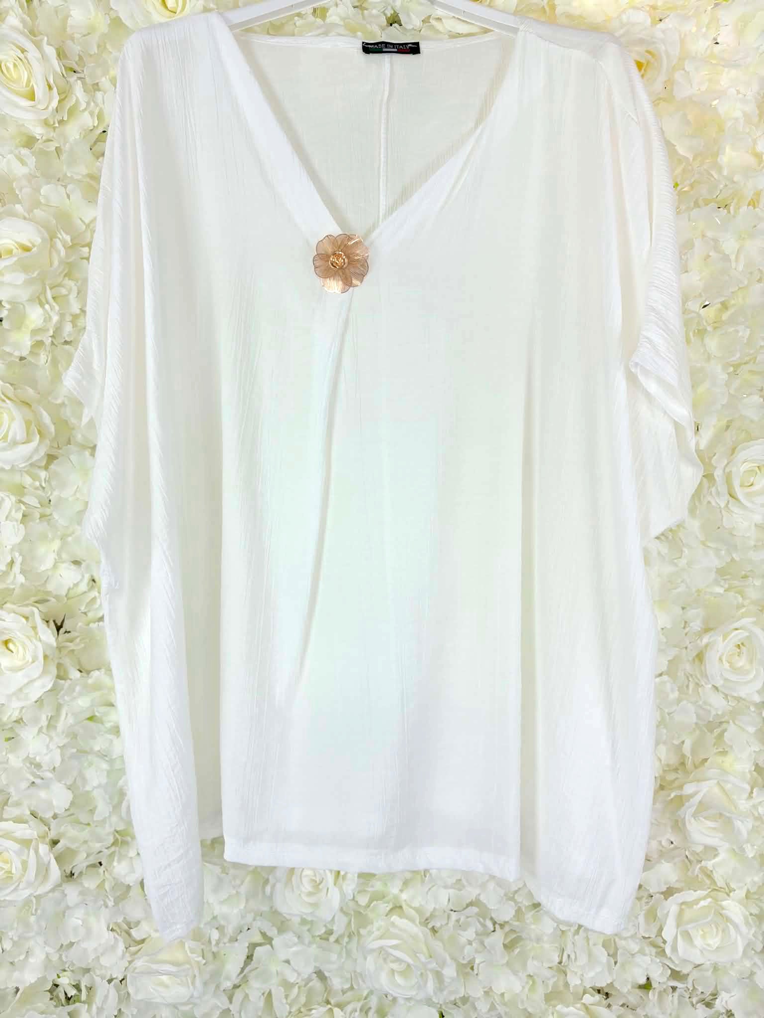BERYL - Blouse With Brooch 14 to 24