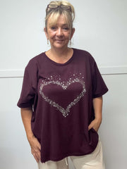 SONIA - Bling Heart T-Shirt 14 to 24