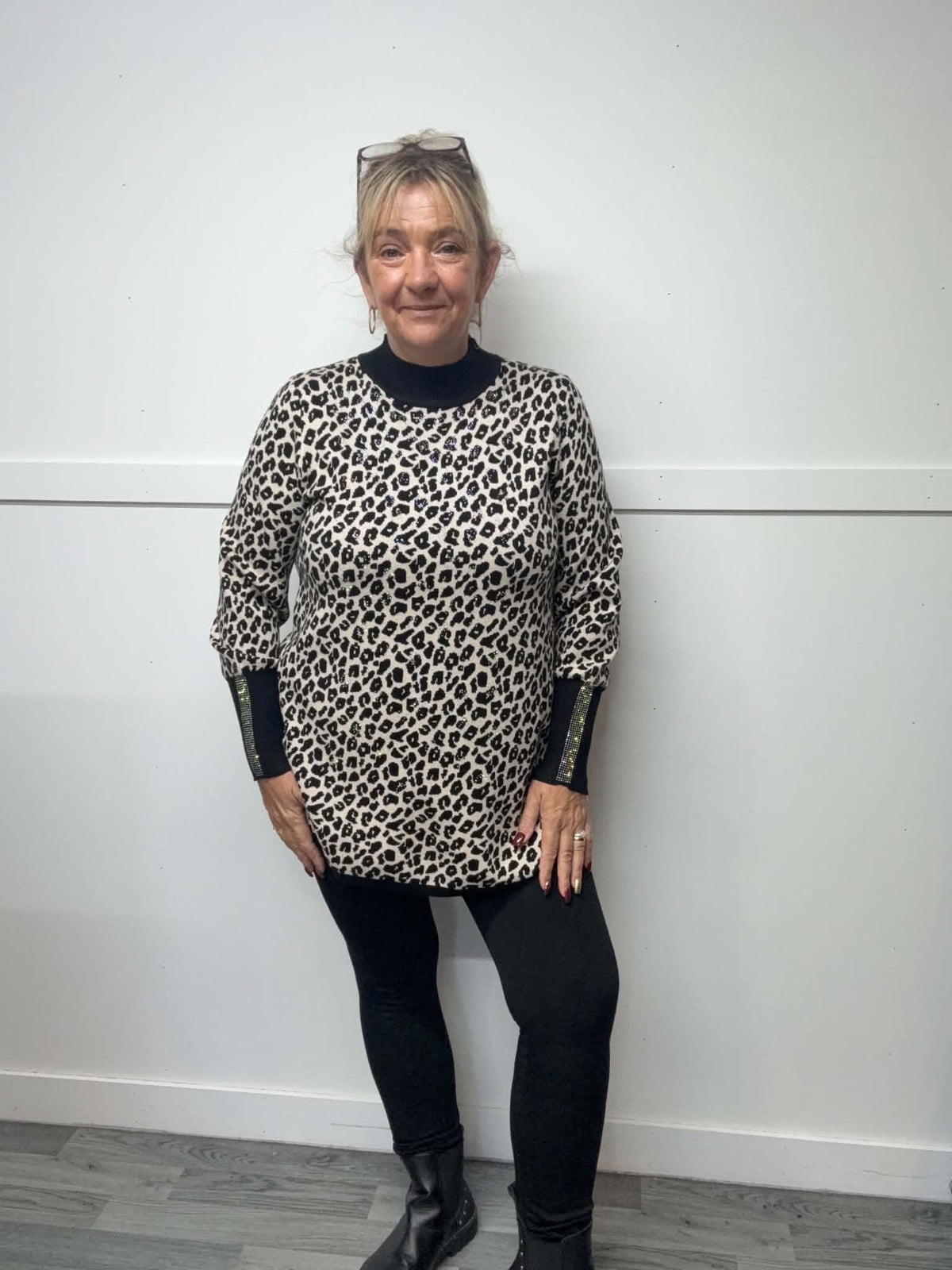 Ellery - Leopard Print Bling Jumper 12 to 22/24