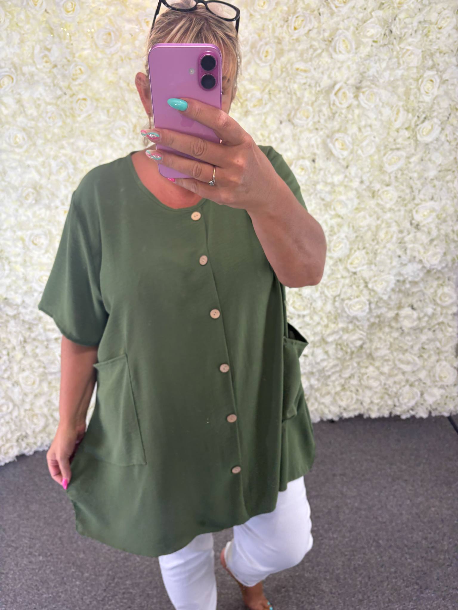KAY - Pocket & Button Blouse 14 to 22/24