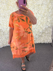 Aries - Crochet Hem Floral Dress 12 to 18