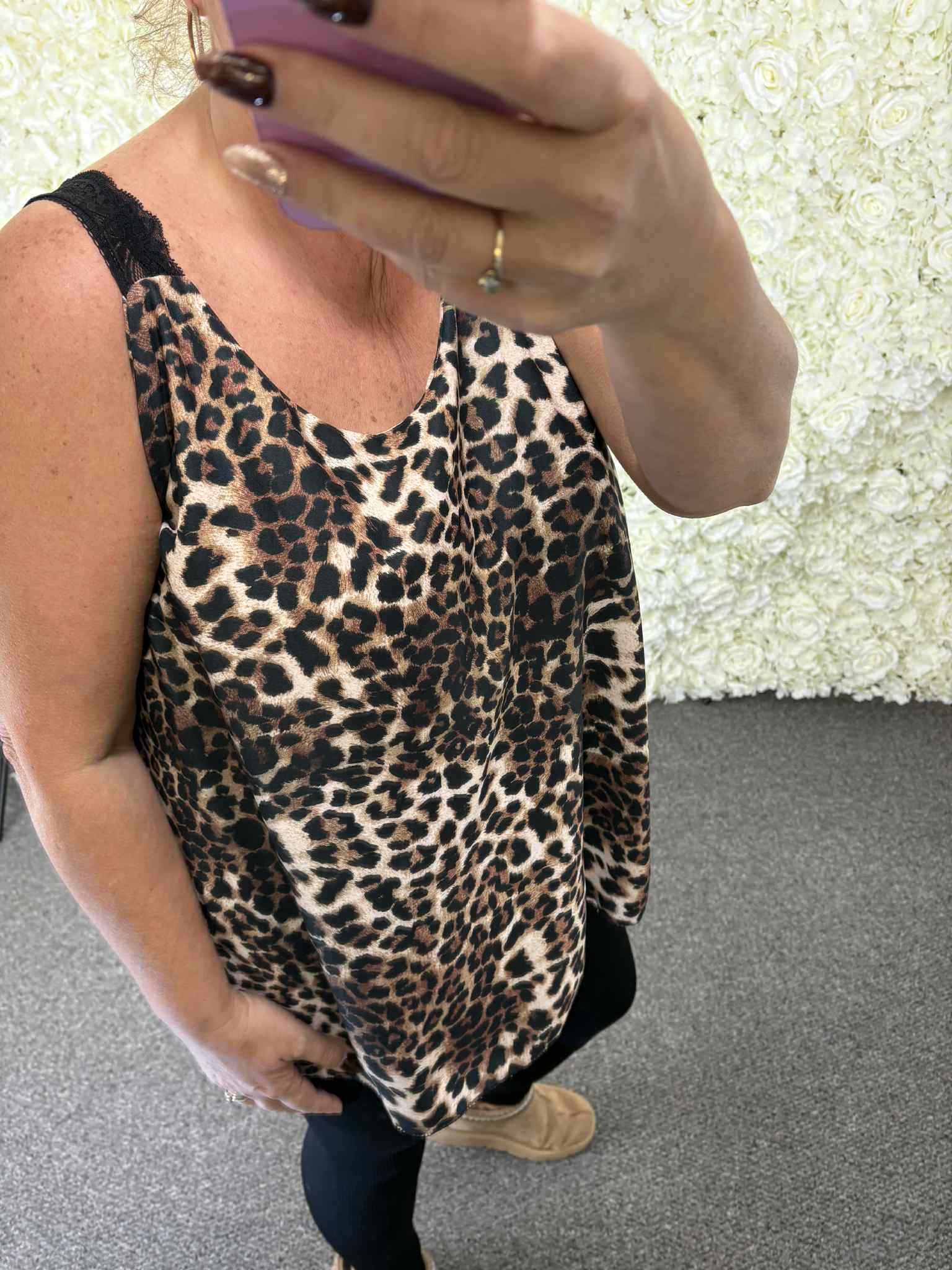Fern - Leopard Print Lace Strap Vest 12 to 22/24