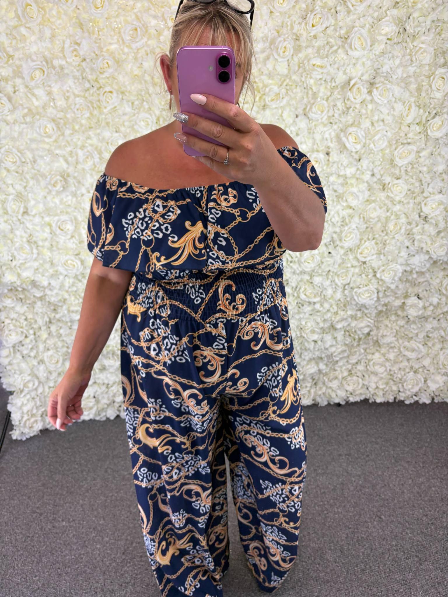 Lessa - Chain Print Jumpsuit 14 to 22