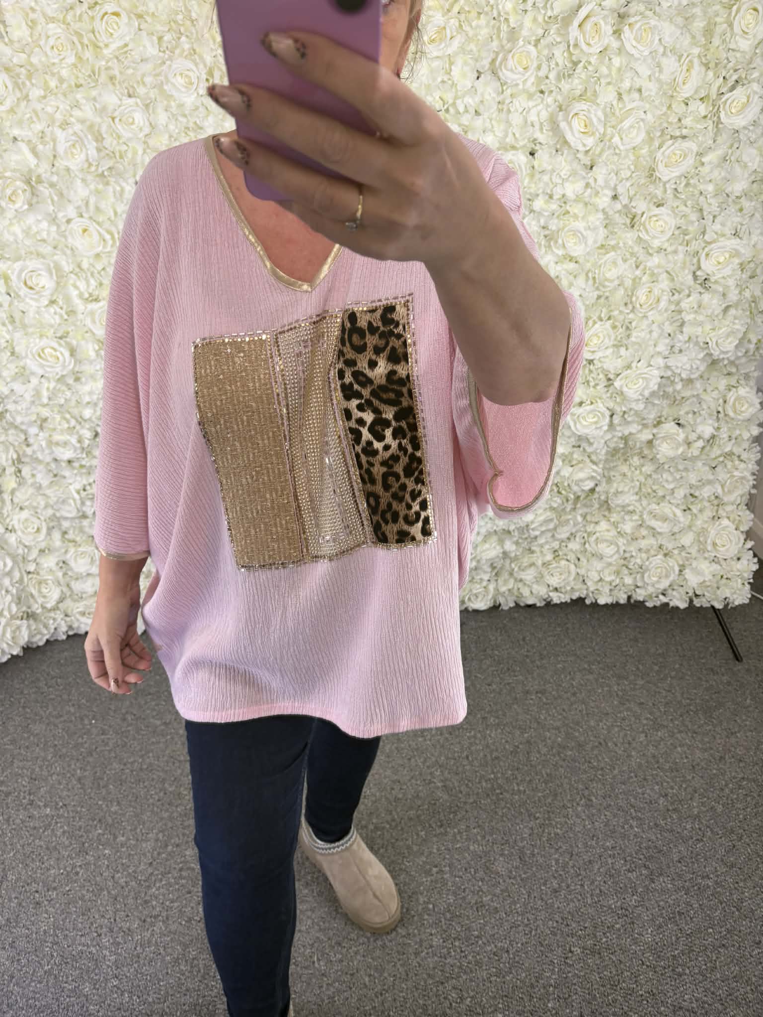 Lizzie - Bling Leopard Print Top 16 to 24/26