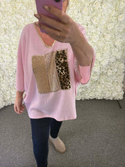 Lizzie - Bling Leopard Print Top 16 to 24/26