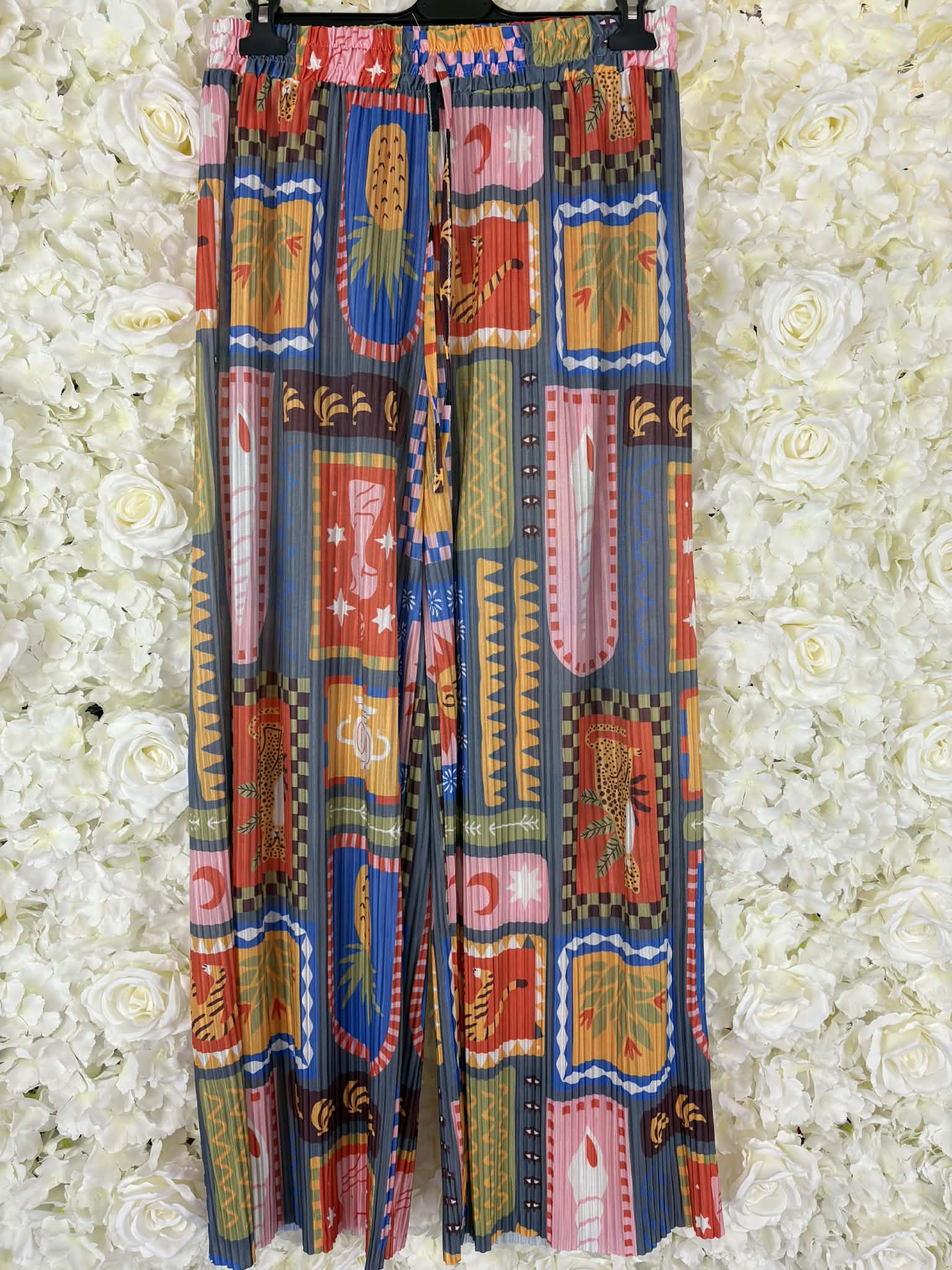 MINA - Patterned Pleated Trousers 10 to 22