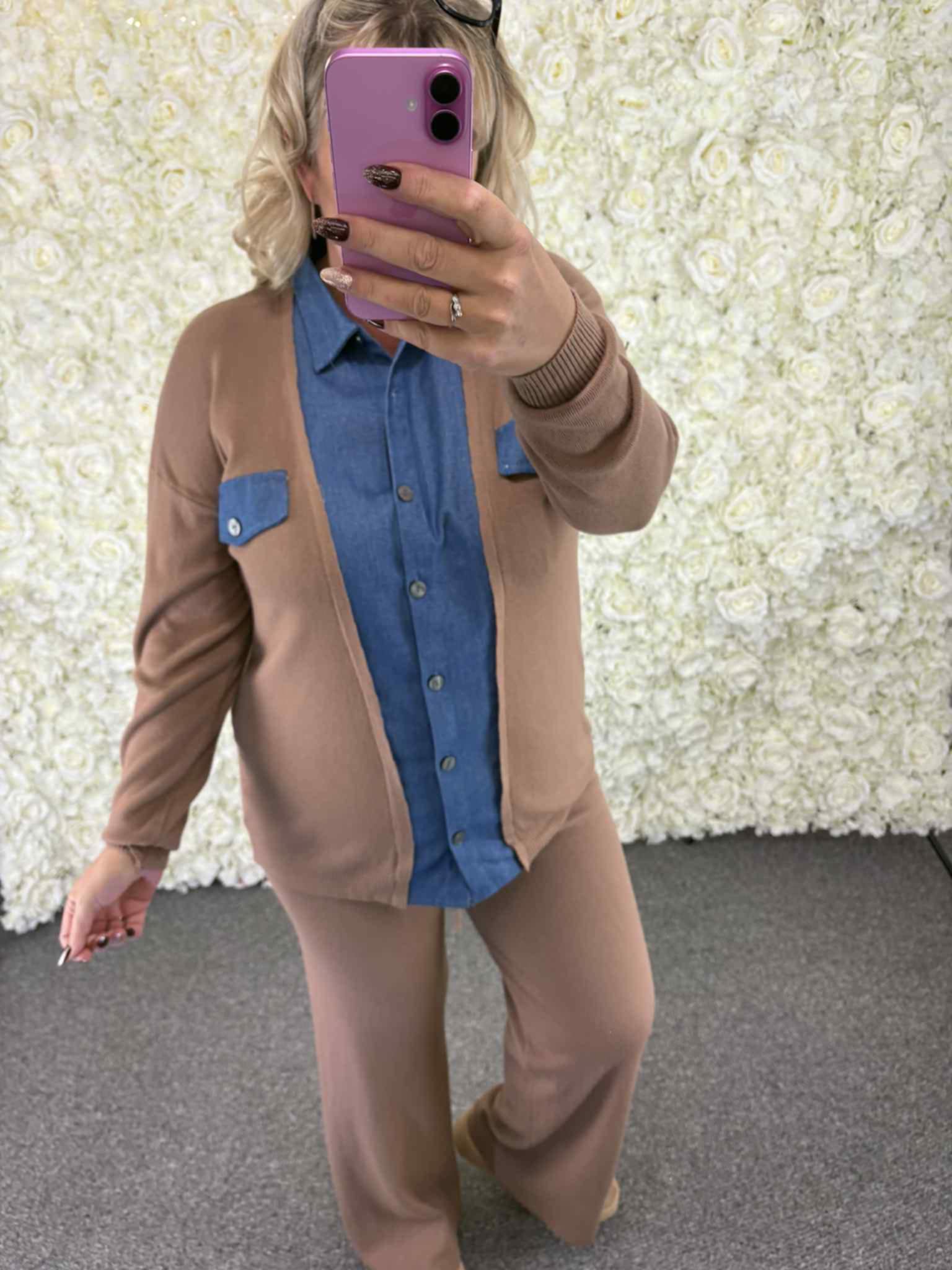 MOLLIE - Denim/Knit Mix Loungesuit 12 to 22