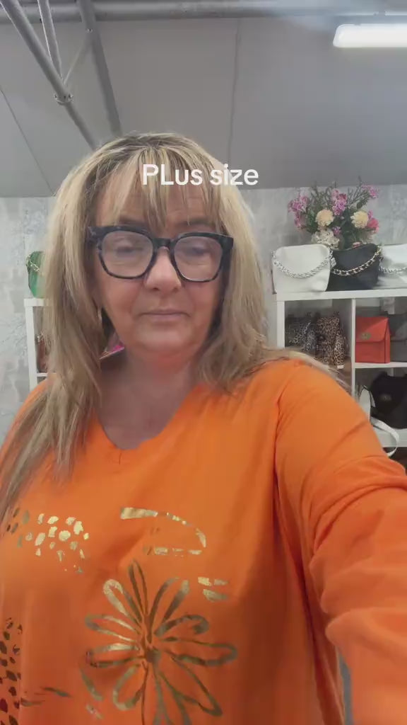 Load video: LEXIE - Flower Foil Print Top 14 to 24