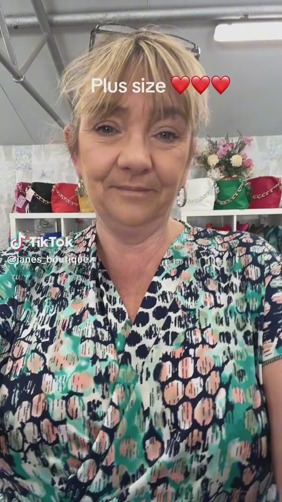 Load video: ELISE - Patterned Maxi Dress 14 to 24