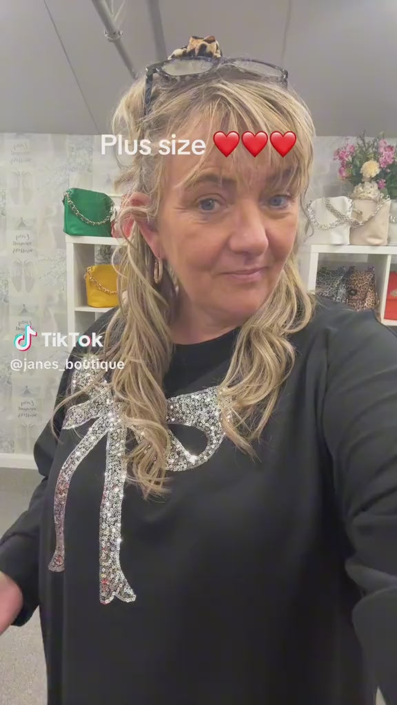 Load video: ORLA - Sequin Bow Sweatshirt 14 to 24