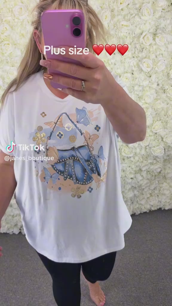 Load video: VIDA - Bag Print T-Shirt 12 to 24