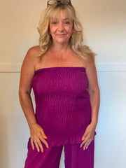 LIZZIE - Elasticated Boob Tube 16 to 24
